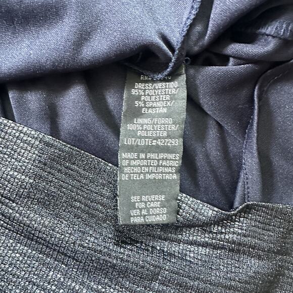 NW Nightway‎ Dress Womens 6 Navy Metallic One Shoulder Cocktail Mini - Picture 5 of 10